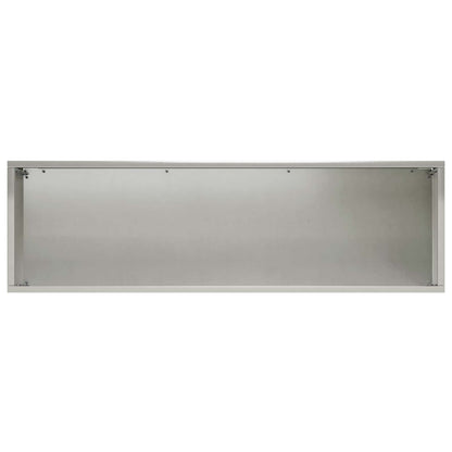 Plantenbak zilver 100 x 30 x 30 cm Roestvrij staal