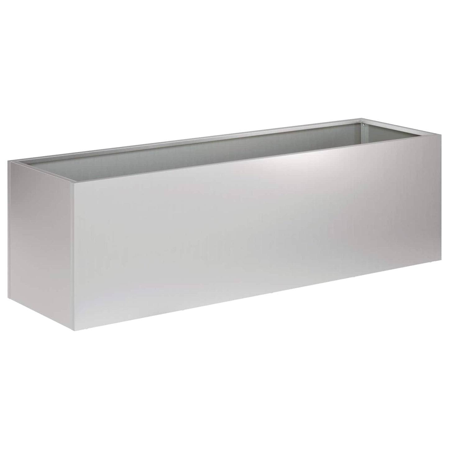Plantenbak 2 st zilver 100 x 30 x 30 cm Gegalvaniseerd staal