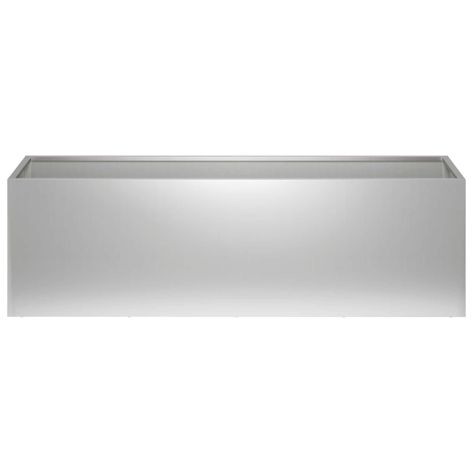 Plantenbak 2 st zilver 100 x 30 x 30 cm Gegalvaniseerd staal