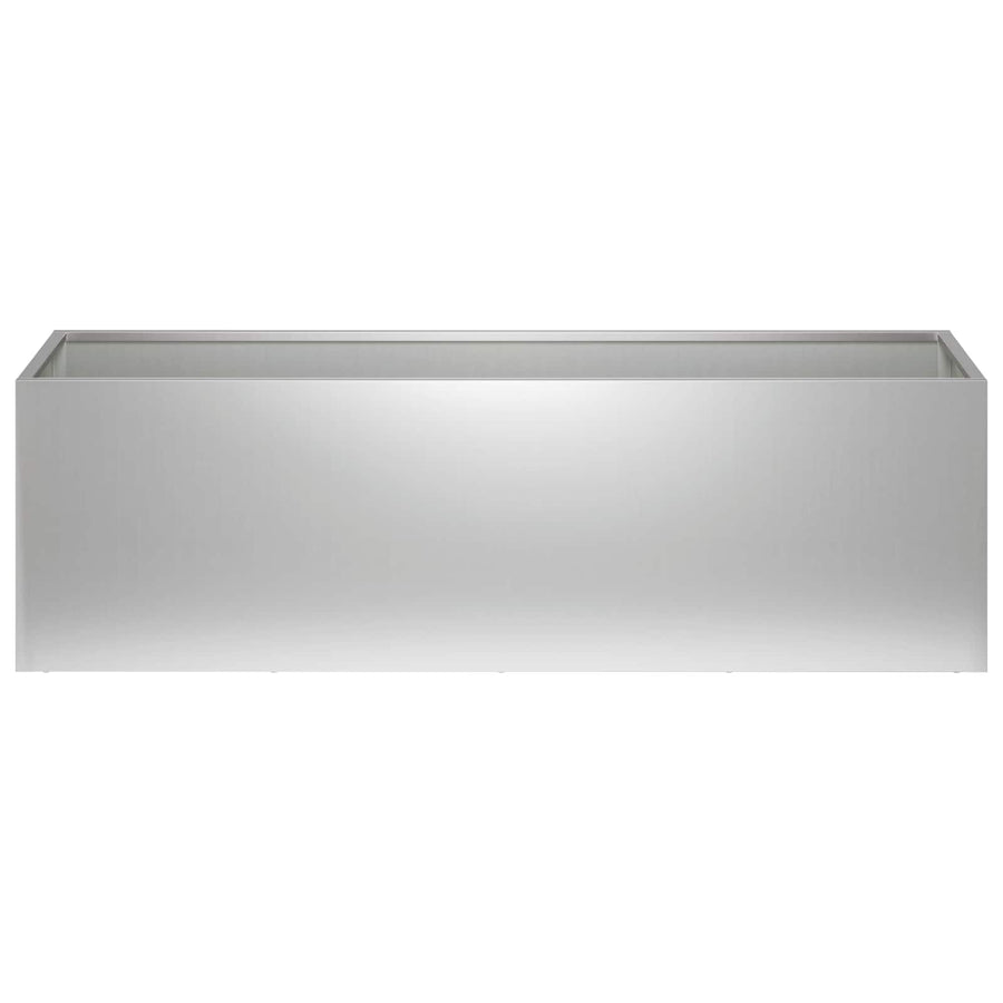 Plantenbak 2 st zilver 100 x 30 x 30 cm Gegalvaniseerd staal