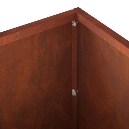 Plantenbak Roestkleurig 100 x 30 x 30 cm weervast staal