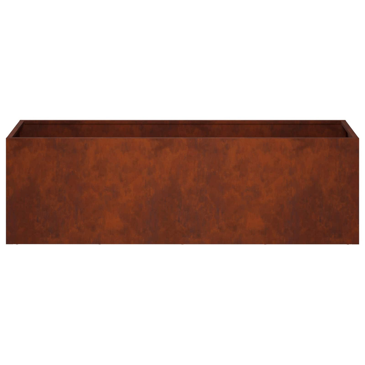 Plantenbak 2 st Roestkleurig 100 x 30 x 30 cm weervast staal