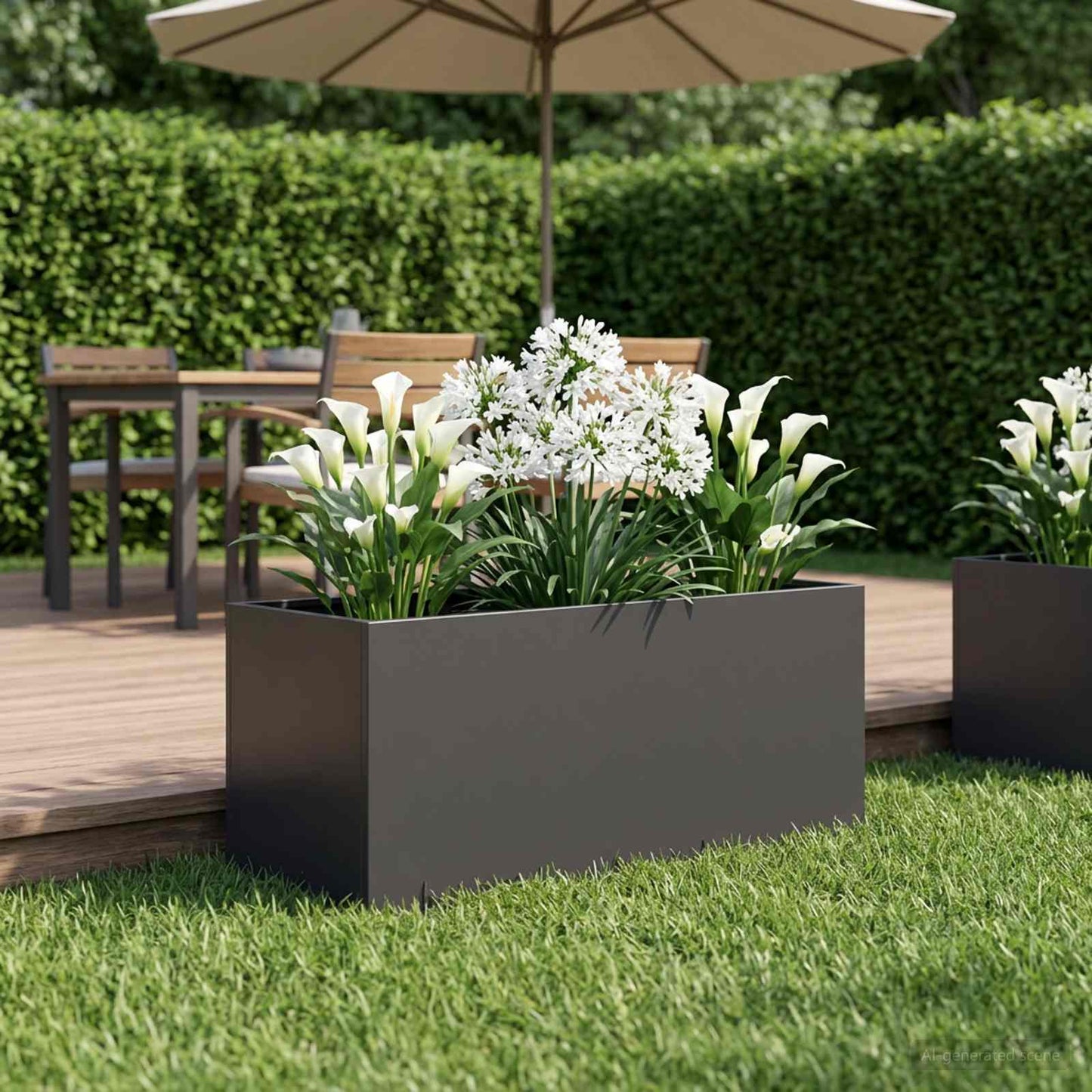 Plantenbak Zwart 80 x 40 x 40 cm Koudgewalst staal