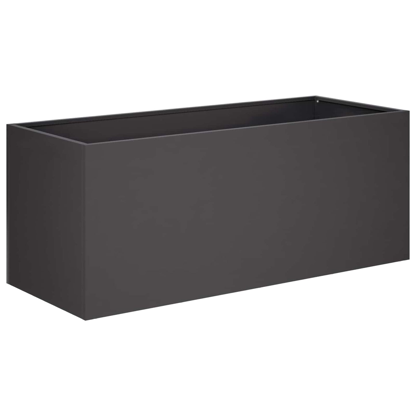 Plantenbak 2 st Zwart 80 x 40 x 40 cm Koudgewalst staal