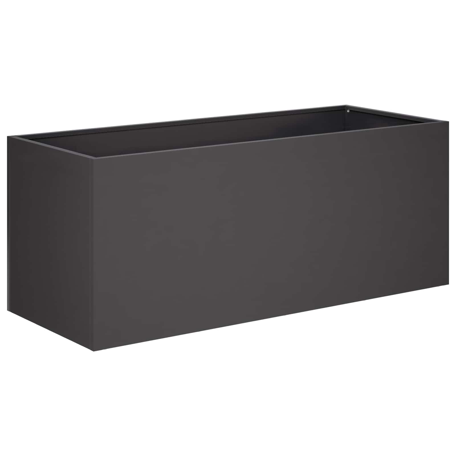 Plantenbak 2 st Zwart 80 x 40 x 40 cm Koudgewalst staal
