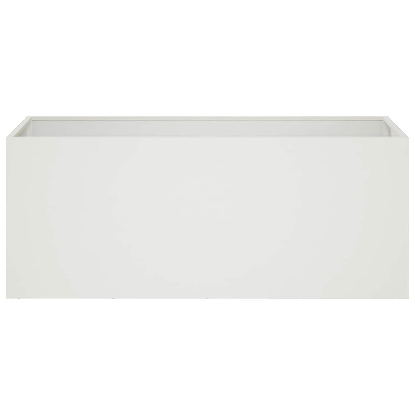 Plantenbak 2 st Wit 80 x 40 x 40 cm Koudgewalst staal