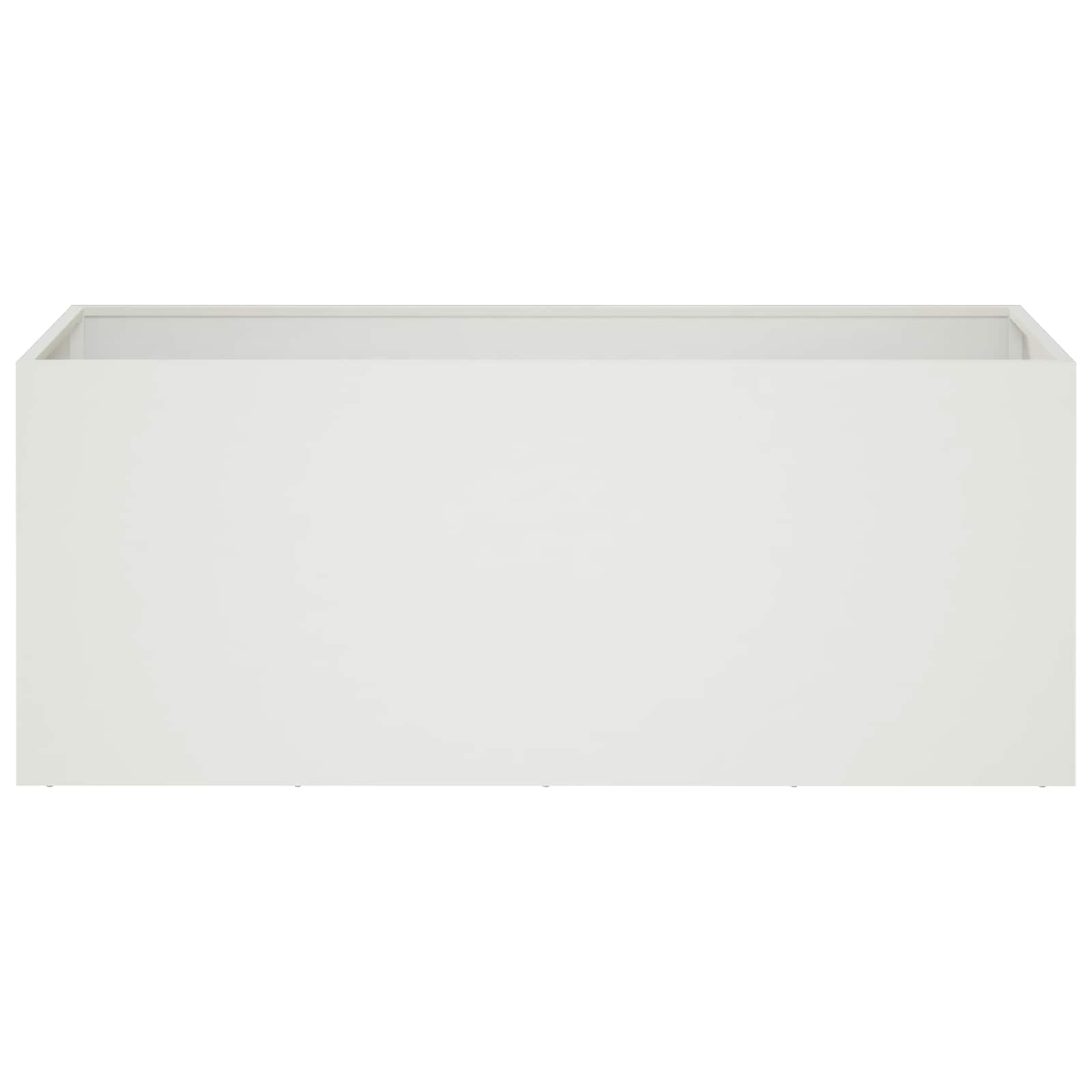 Plantenbak 2 st Wit 80 x 40 x 40 cm Koudgewalst staal