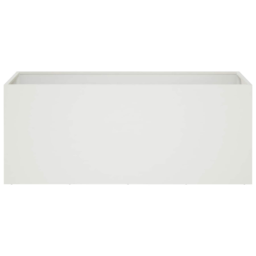 Plantenbak 2 st Wit 80 x 40 x 40 cm Koudgewalst staal