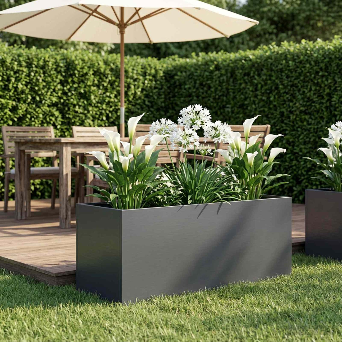 Plantenbak Antraciet 80 x 40 x 40 cm Koudgewalst staal