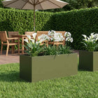 Plantenbak 80x40x40 cm olijfgroen koudgewalst staal