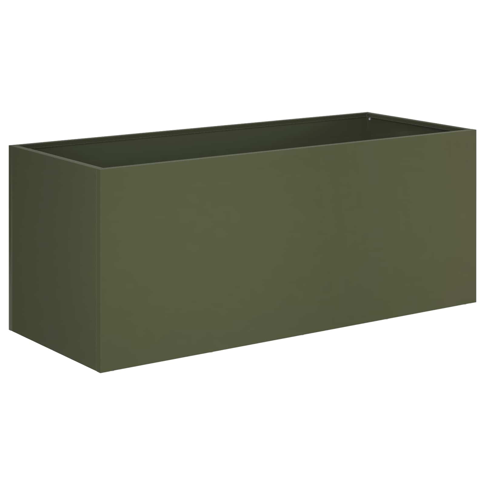 Plantenbak Olijfgroen 80 x 40 x 40 cm Koudgewalst staal