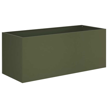 Plantenbak Olijfgroen 80 x 40 x 40 cm Koudgewalst staal