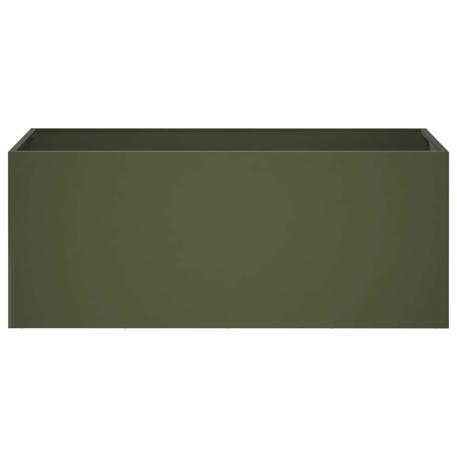 Plantenbak Olijfgroen 80 x 40 x 40 cm Koudgewalst staal