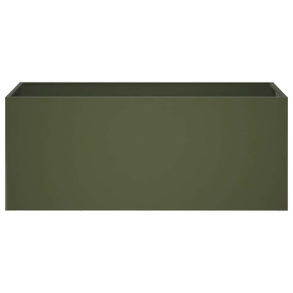 Plantenbak Olijfgroen 80 x 40 x 40 cm Koudgewalst staal