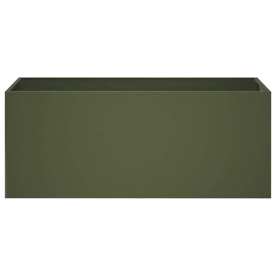 Plantenbak Olijfgroen 80 x 40 x 40 cm Koudgewalst staal