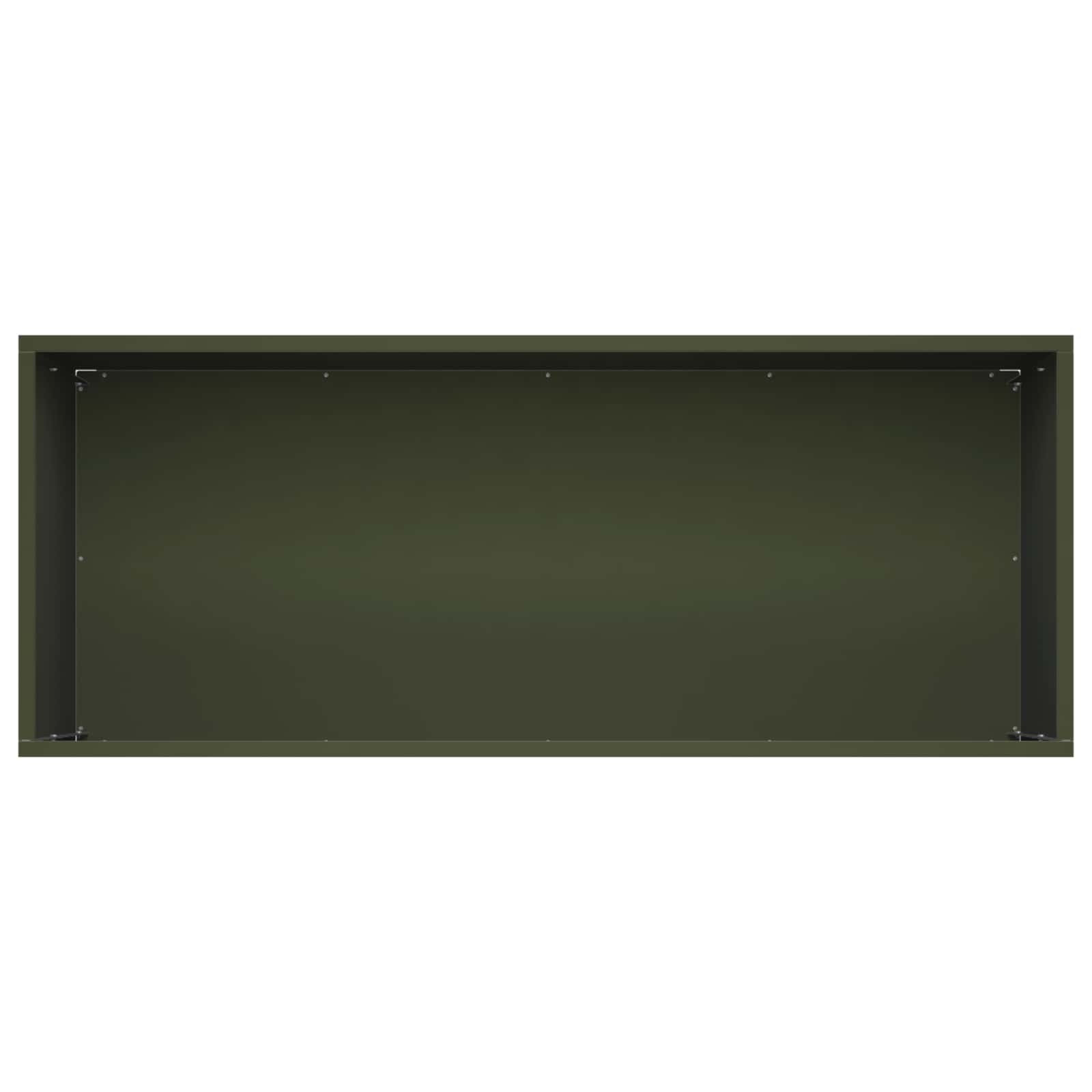 Plantenbak Olijfgroen 80 x 40 x 40 cm Koudgewalst staal