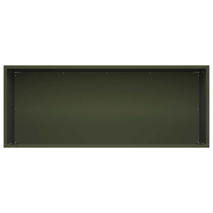 Plantenbak Olijfgroen 80 x 40 x 40 cm Koudgewalst staal
