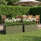 Plantenbak 2 st 80x40x40 cm koudgewalst staal