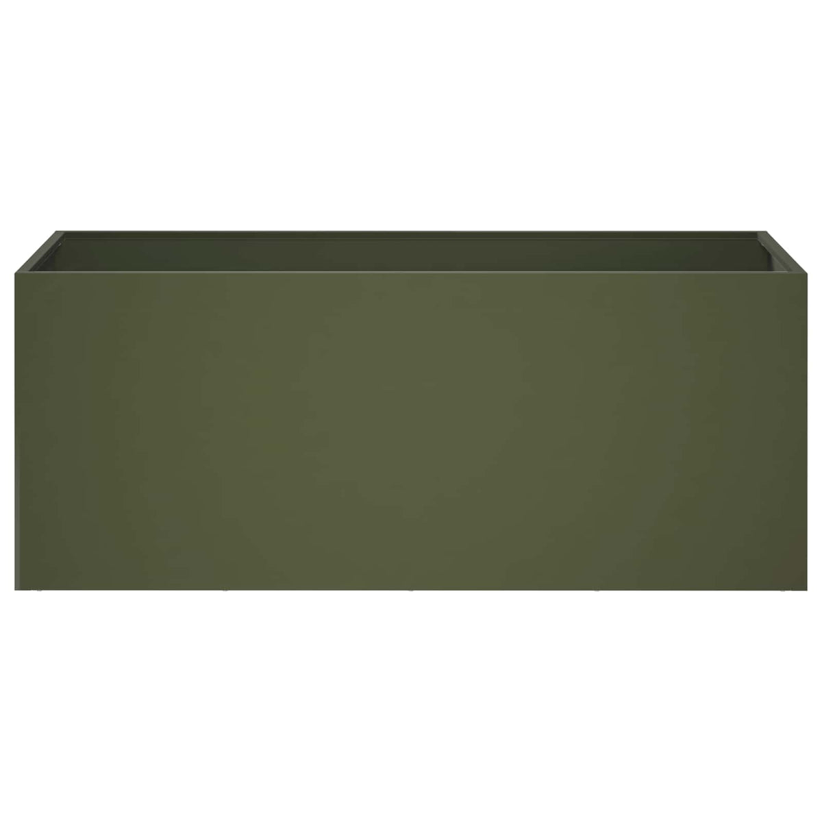 Plantenbak 2 st Olijfgroen 80 x 40 x 40 cm Koudgewalst staal