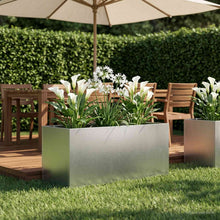 Plantenbak zilver 80 x 40 x 40 cm Roestvrij staal