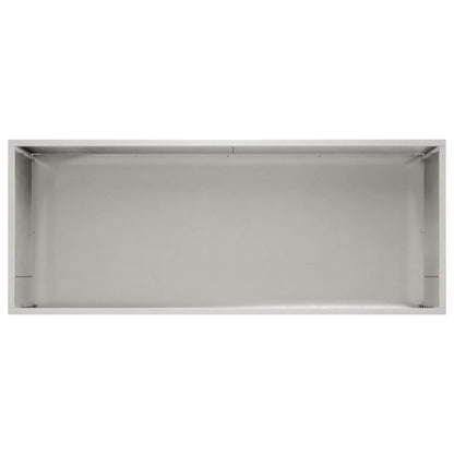 Plantenbak 2 st zilver 80 x 40 x 40 cm Roestvrij staal