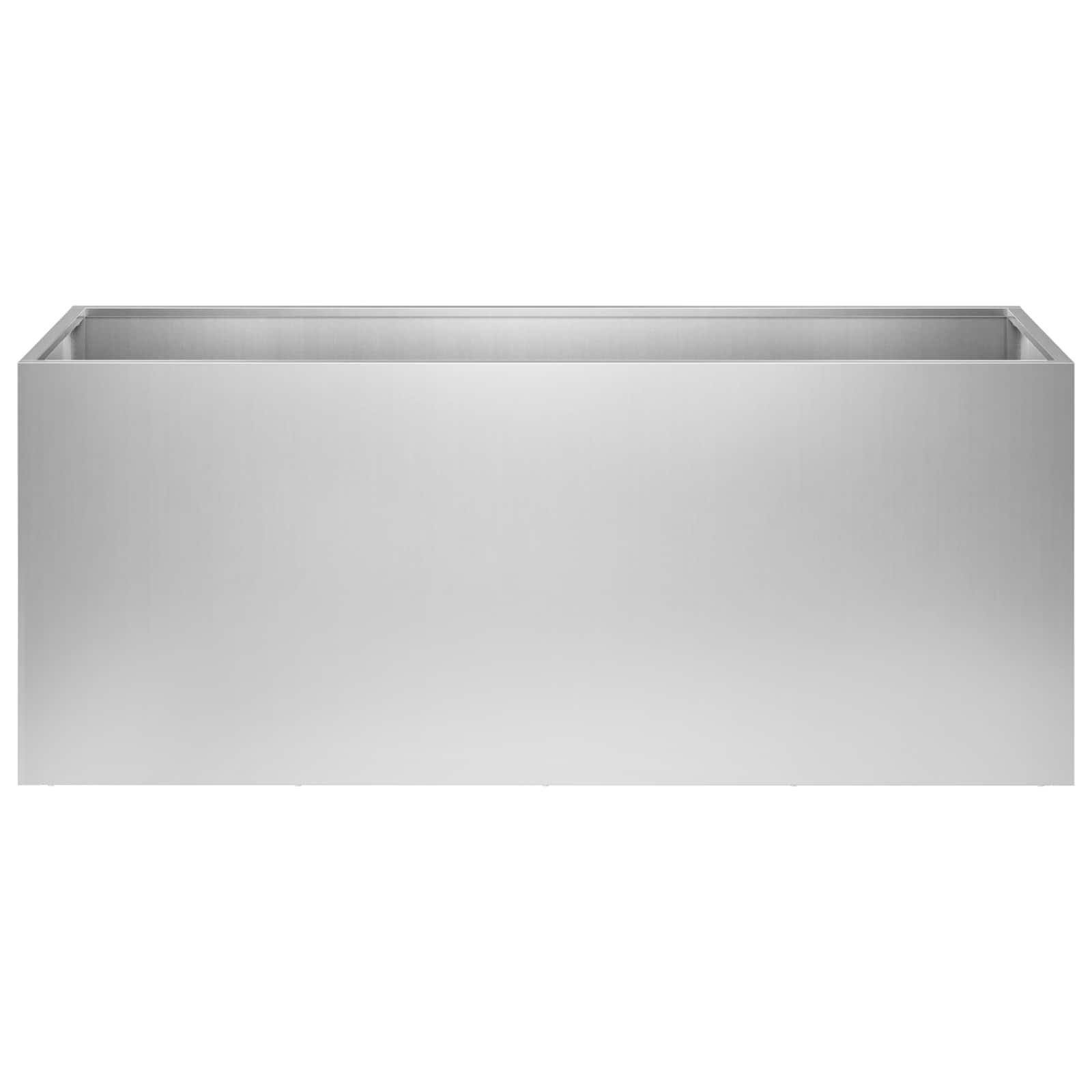Plantenbak 2 st zilver 80 x 40 x 40 cm Gegalvaniseerd staal