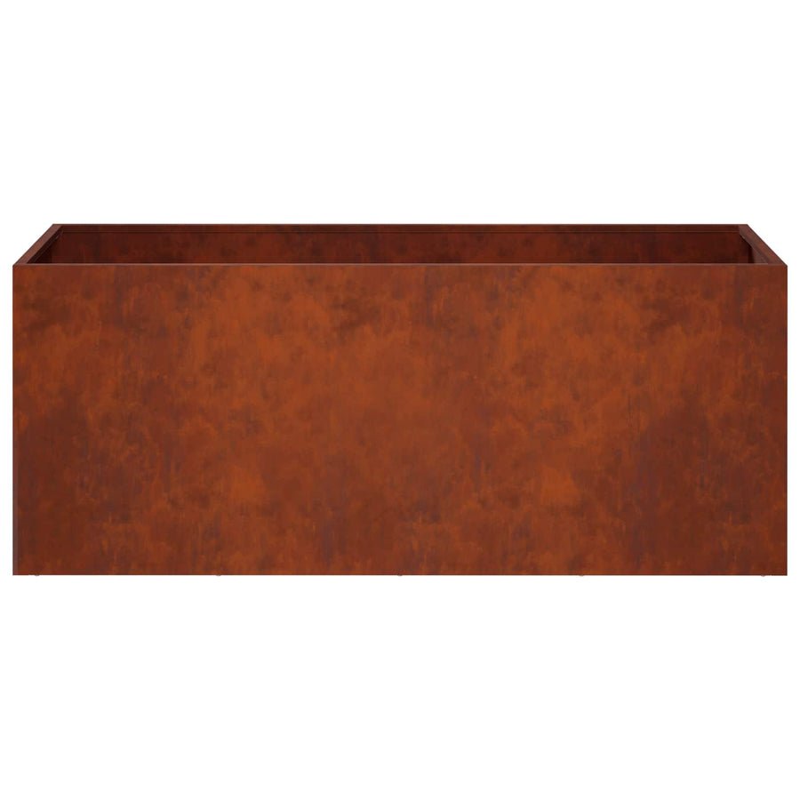 Plantenbak 2 st Roestkleurig 80 x 40 x 40 cm weervast staal