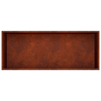Plantenbak 2 st Roestkleurig 80 x 40 x 40 cm weervast staal