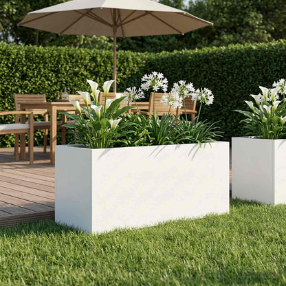 Plantenbak Wit 100 x 40 x 40 cm Koudgewalst staal