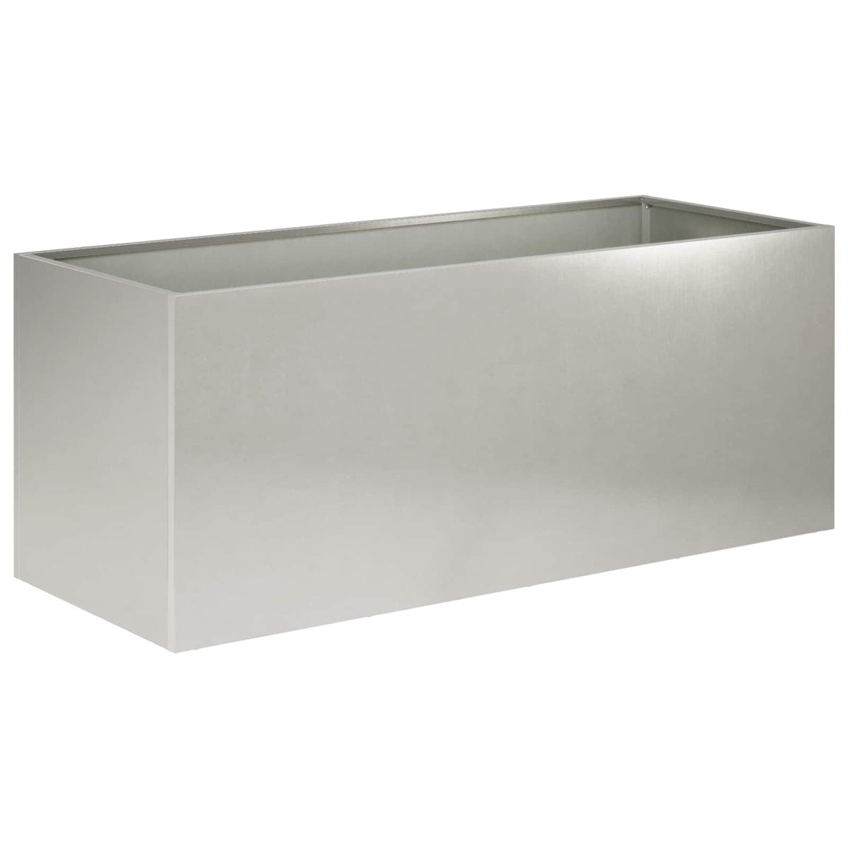 Plantenbak 2 st zilver 100 x 40 x 40 cm Roestvrij staal