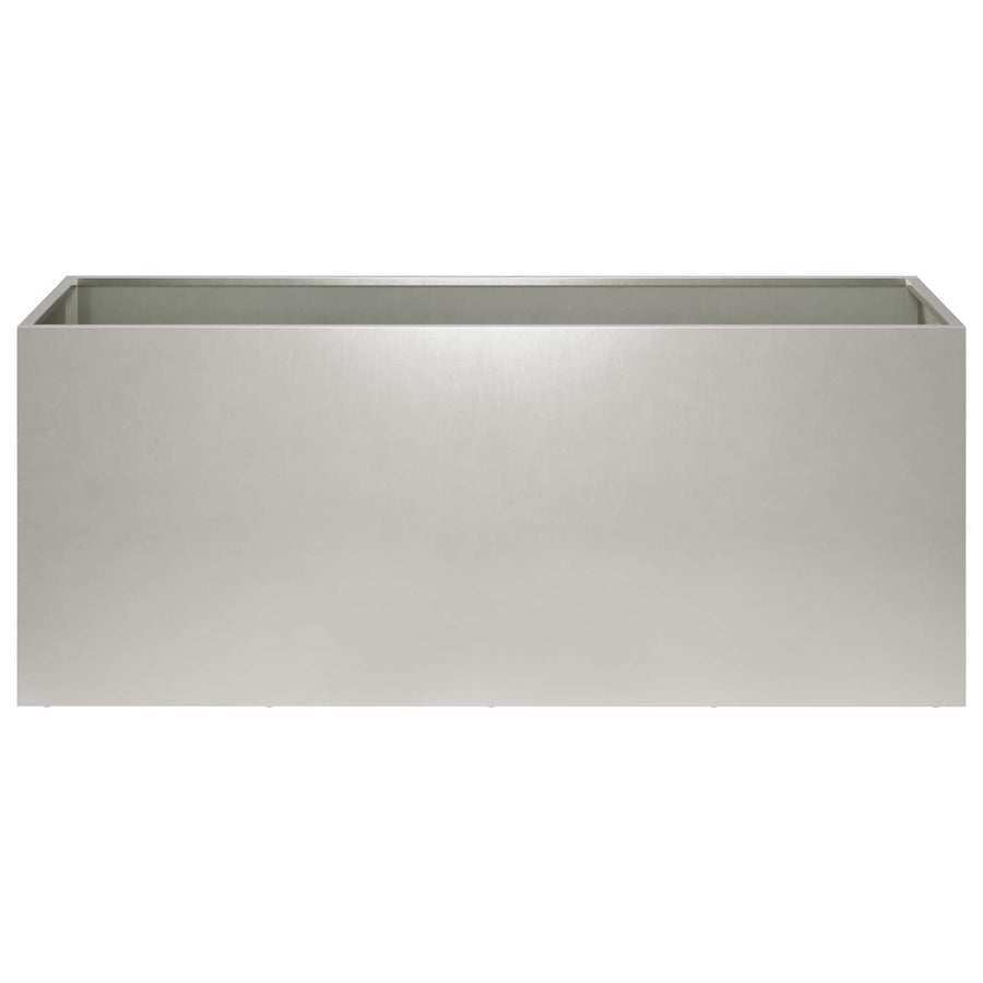 Plantenbak 2 st zilver 100 x 40 x 40 cm Roestvrij staal