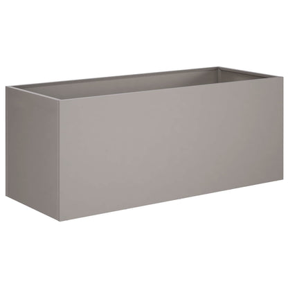 Plantenbak 2 st Roestkleurig 100 x 40 x 40 cm weervast staal