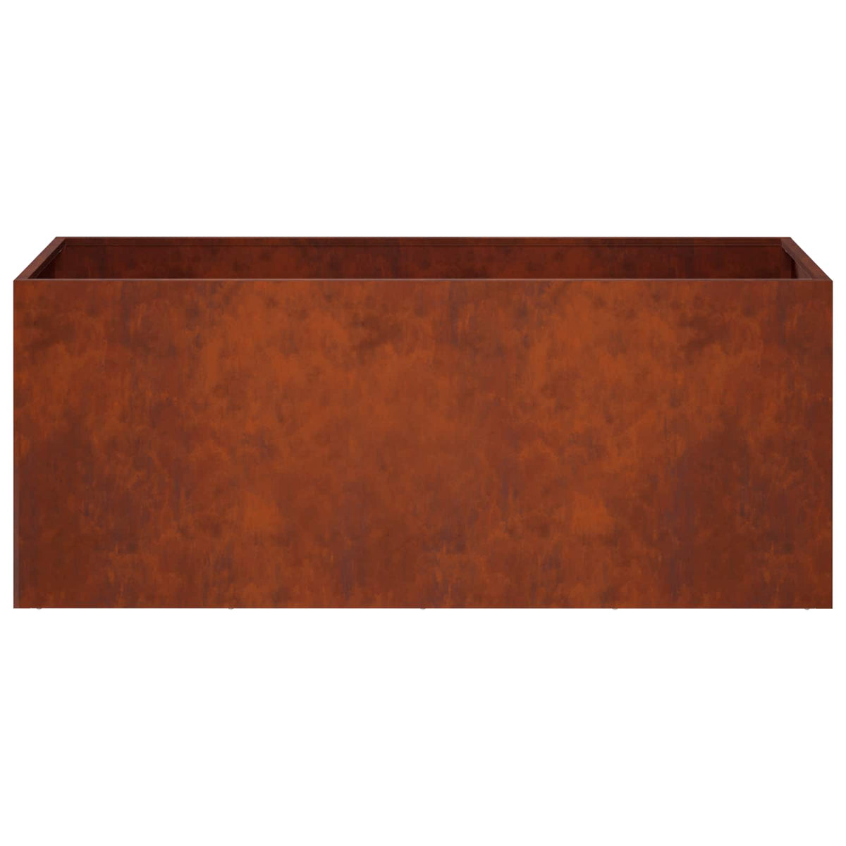 Plantenbak 2 st Roestkleurig 100 x 40 x 40 cm weervast staal