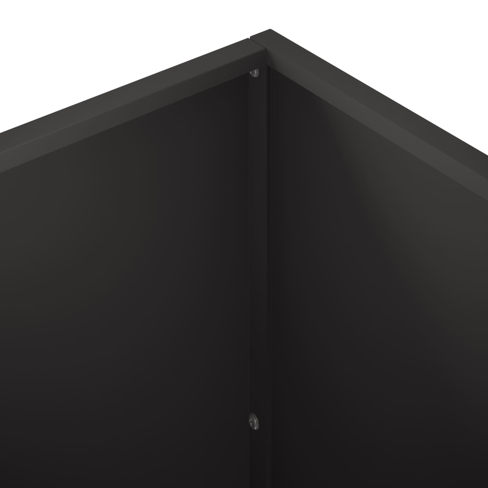 Plantenbak 2 st Zwart 80 x 50 x 50 cm Koudgewalst staal