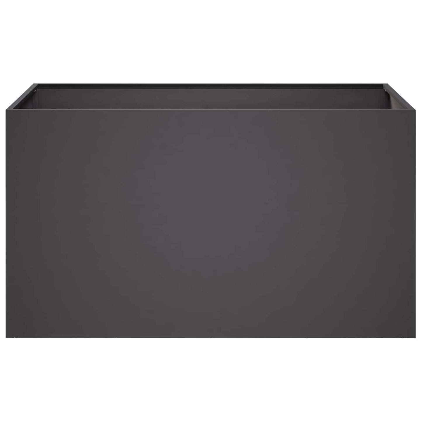 Plantenbak 2 st Zwart 80 x 50 x 50 cm Koudgewalst staal