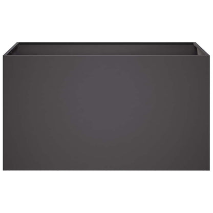 Plantenbak 2 st Zwart 80 x 50 x 50 cm Koudgewalst staal