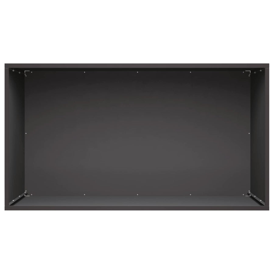 Plantenbak 2 st Zwart 80 x 50 x 50 cm Koudgewalst staal