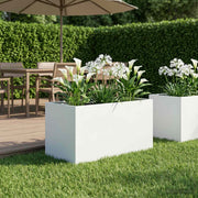 Plantenbak 80x50x50 cm koudgewalst staal wit