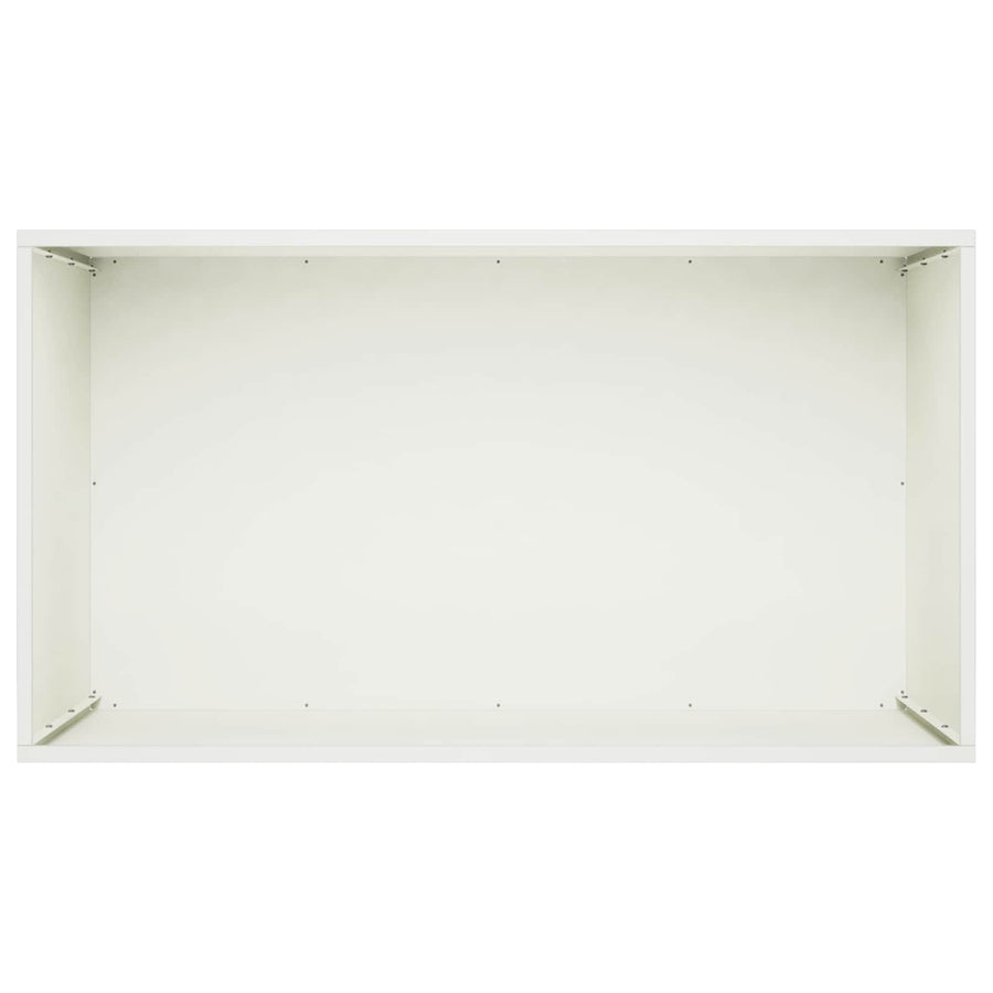 Plantenbak 2 st Wit 80 x 50 x 50 cm Koudgewalst staal