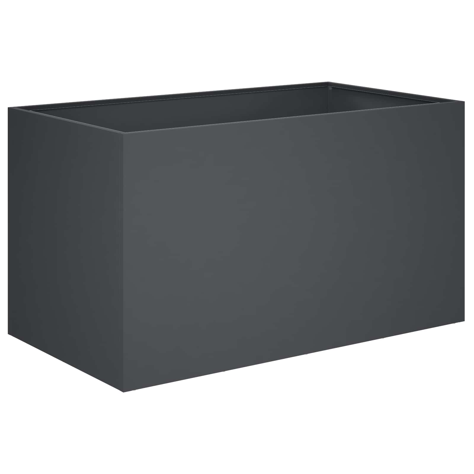 Plantenbak 2 st Antraciet 80 x 50 x 50 cm Koudgewalst staal