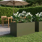 Plantenbak Olijfgroen 80 x 50 x 50 cm Koudgewalst staal