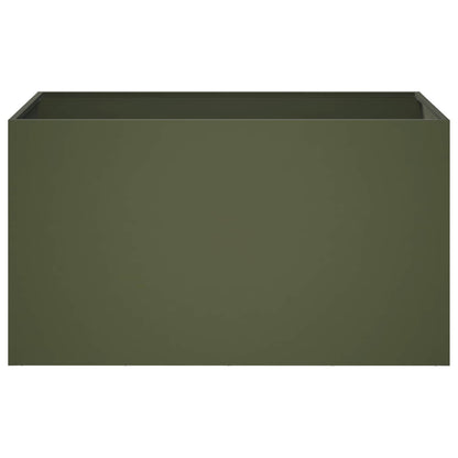 Plantenbak Olijfgroen 80 x 50 x 50 cm Koudgewalst staal