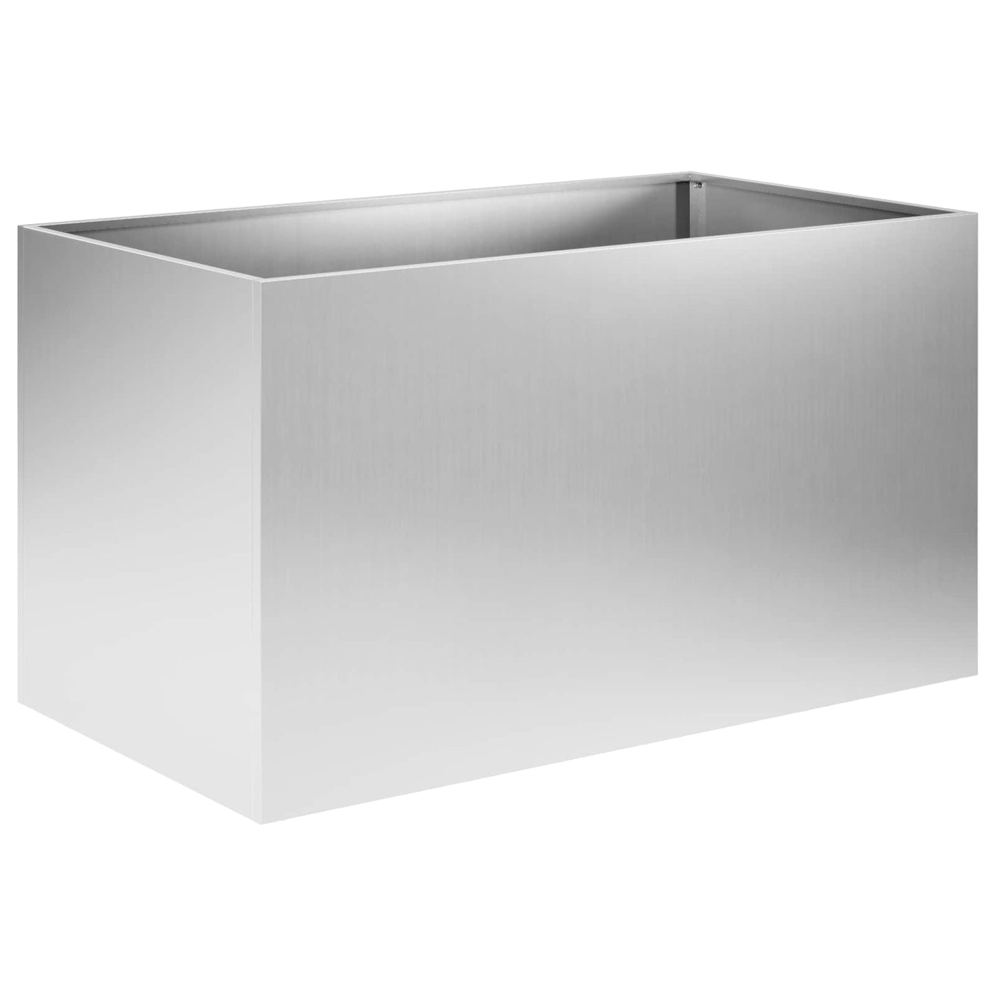 Plantenbak 2 st zilver 80 x 50 x 50 cm Gegalvaniseerd staal