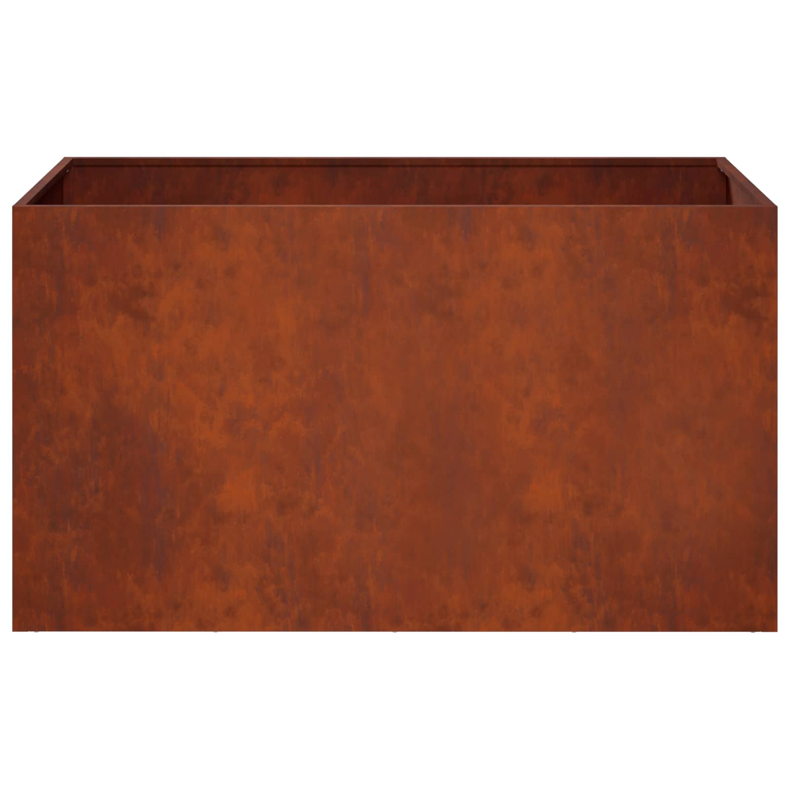 Plantenbak 2 st Roestkleurig 80 x 50 x 50 cm weervast staal