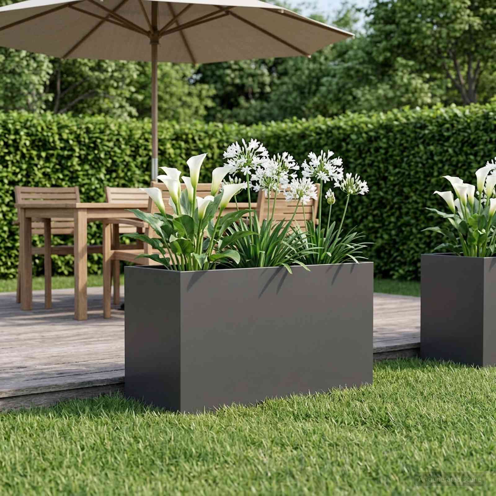Plantenbak Zwart 100 x 50 x 50 cm Koudgewalst staal