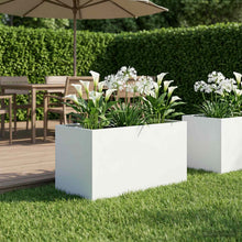 Plantenbak Wit 100 x 50 x 50 cm Koudgewalst staal