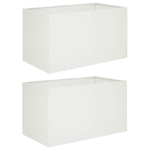 Plantenbak 2 st Wit 100 x 50 x 50 cm Koudgewalst staal