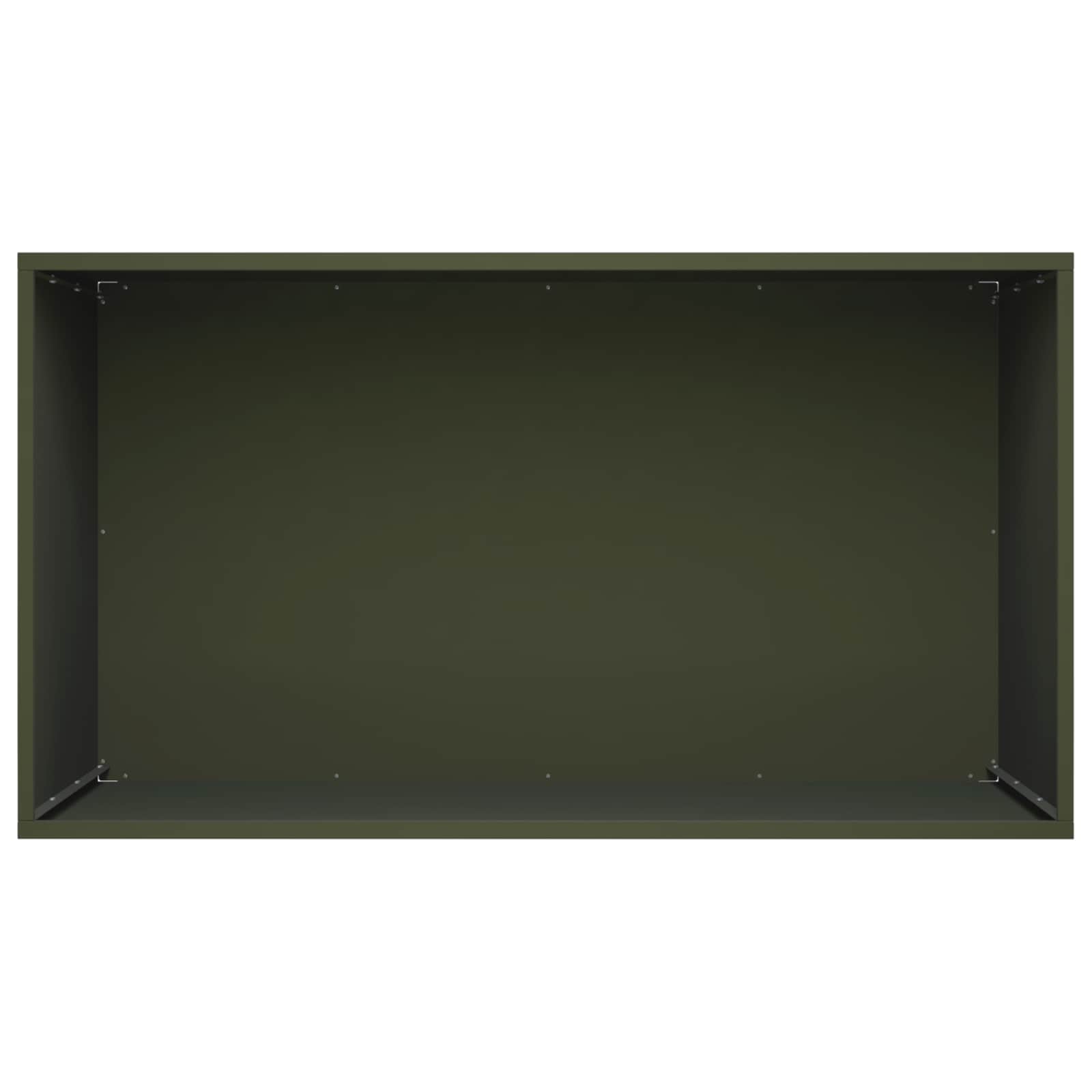Plantenbak 2 st Olijfgroen 100 x 50 x 50 cm Koudgewalst staal