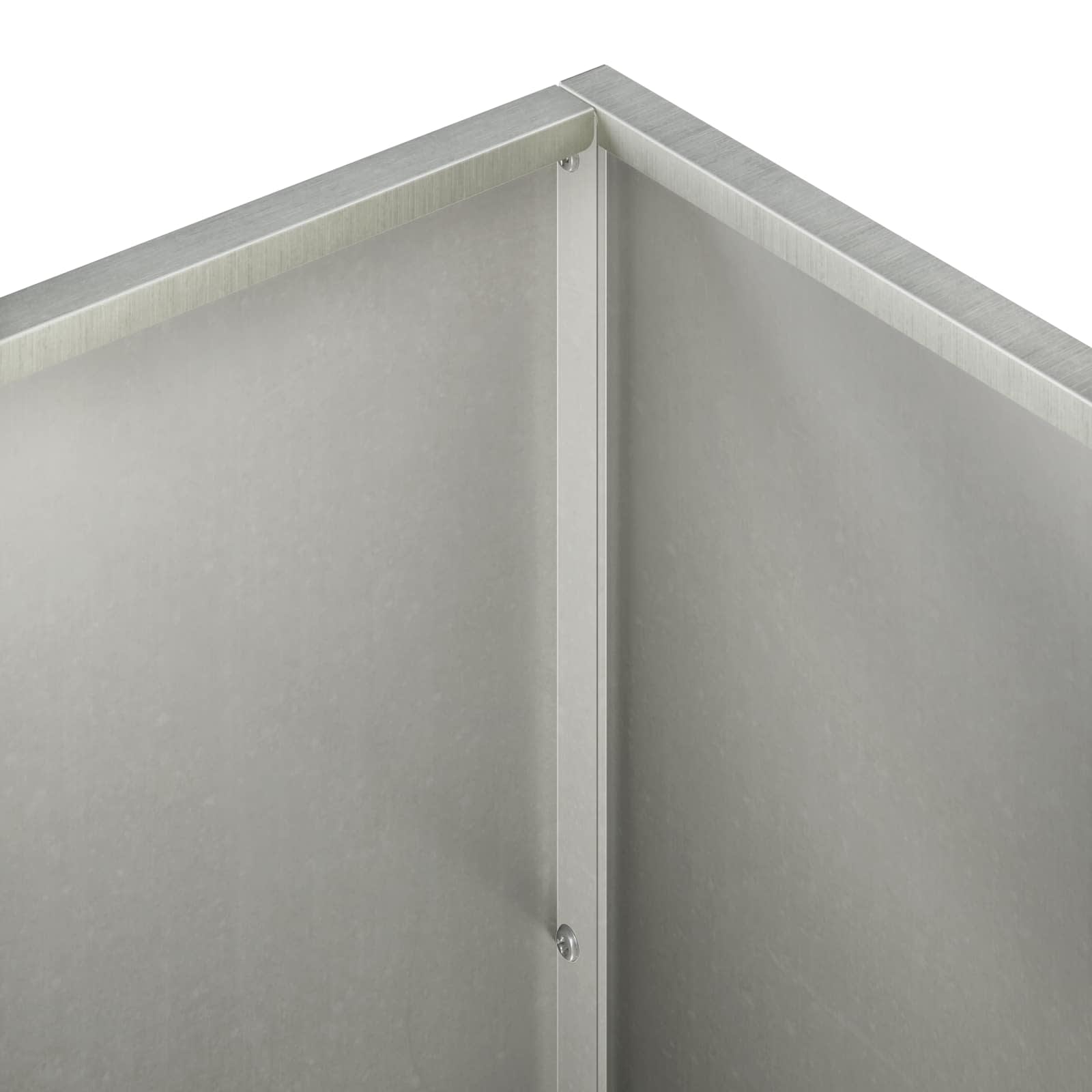 Plantenbak 2 st zilver 100 x 50 x 50 cm Roestvrij staal