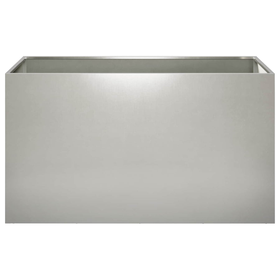 Plantenbak 2 st zilver 100 x 50 x 50 cm Roestvrij staal